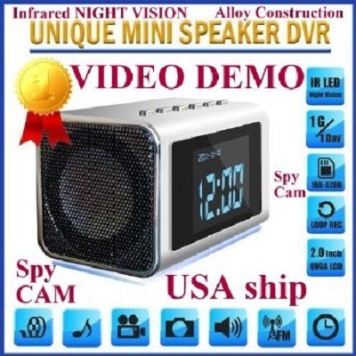 TOP Secret Spy Camera Mini Clock Radio Hidden DVR