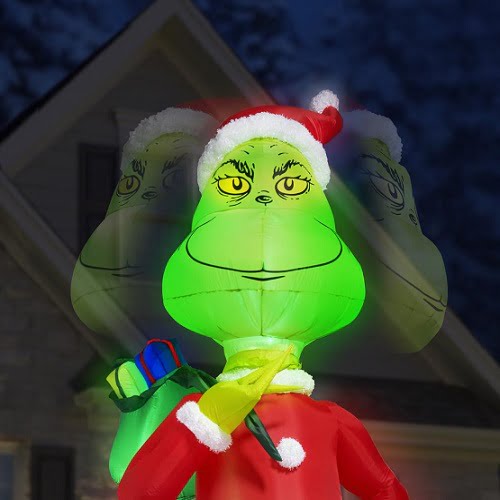 Head Turning Inflatable Grinch1