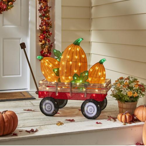 Twinkling Pumpkin Wagon